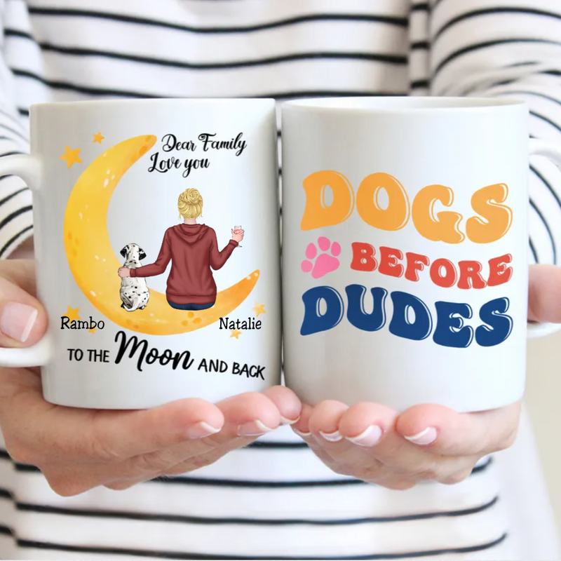 Dog Lovers - Dog before Dudes - Personalized Mug (NN)