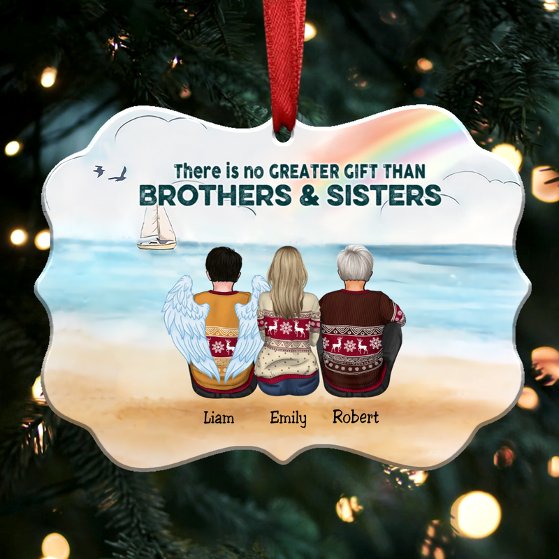 There Is No Greater Gift Than Brothers & Sisters - Personalized Christmas Ornament (H1T)