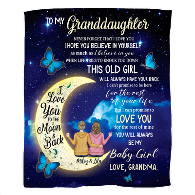 Granddaughter - To My Granddaughter Never Forget That I Love You...- Personalized Blanket - Makezbright Gifts