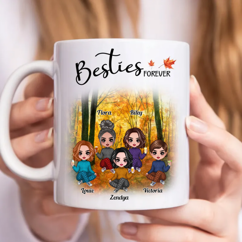 Besties Forever - Personalized Mug - Makezbright Gifts