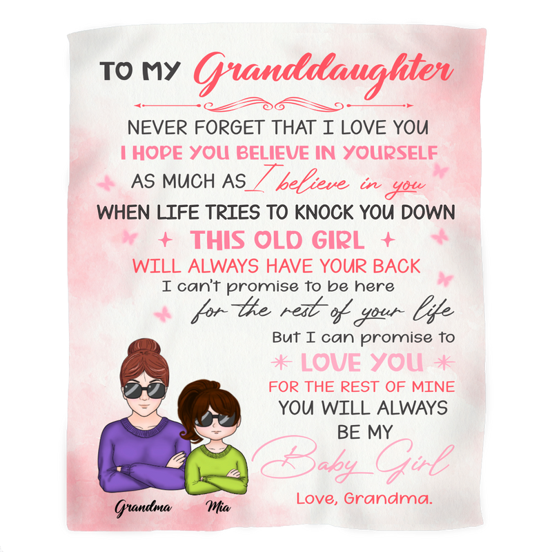 Granddaughter - To My Granddaughter Never Forget That I Love You... - Personalized Blanket