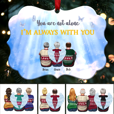 You Are Not Alone I'm Always With You (V2) - Personalized Christmas Ornament - Memorial Ornaments (Sky) - Makezbright Gifts