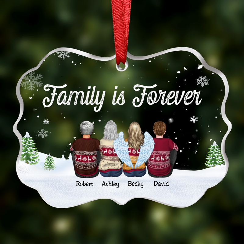 Family - Family Is Forever - Personalized Transparent Ornament (NN) - Makezbright Gifts