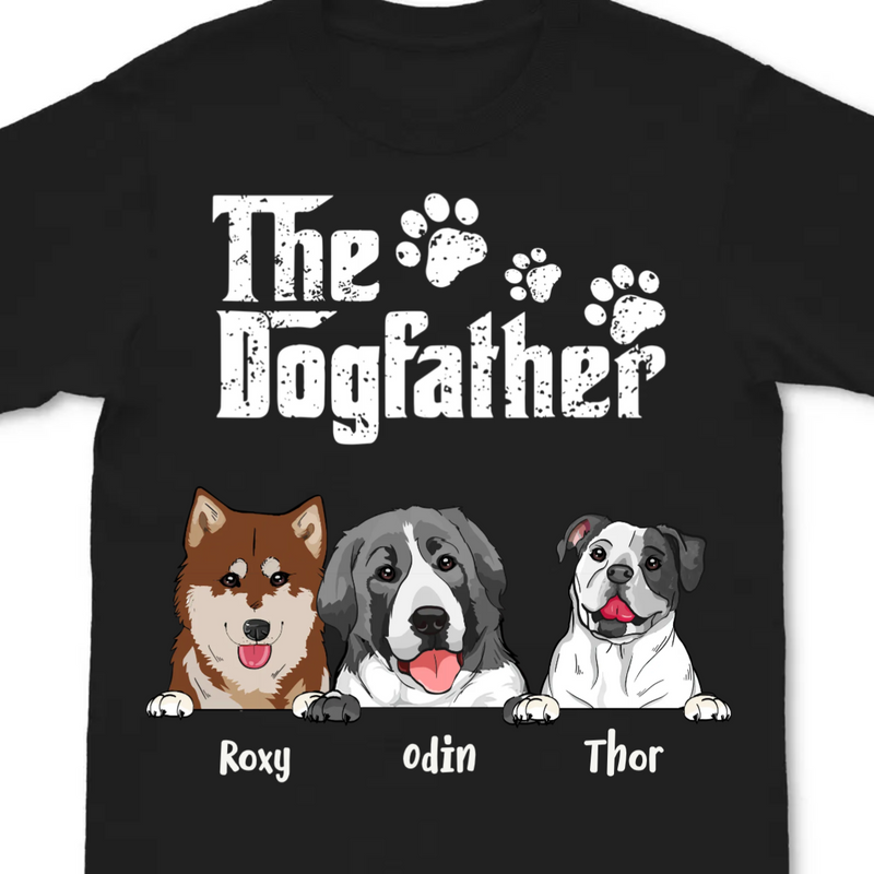 Dog Lovers - The Dog Father - Personalized Unisex T-shirt - Makezbright Gifts