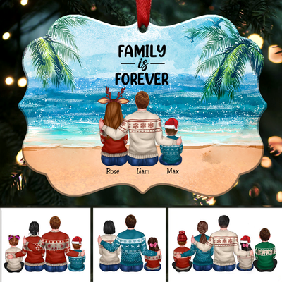 Family Is Forever - Personalized Acrylic Ornament - Family Memorial Gift - Makezbright Gifts