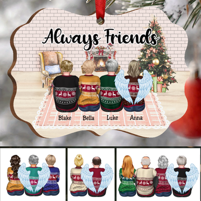 Christmas Ornament - Always Friends (Ver2) - Personalized Christmas Ornament