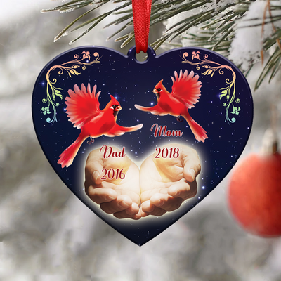 Family - Memorial Dad & Mom Custom Name & The Year - Personalized Ornament