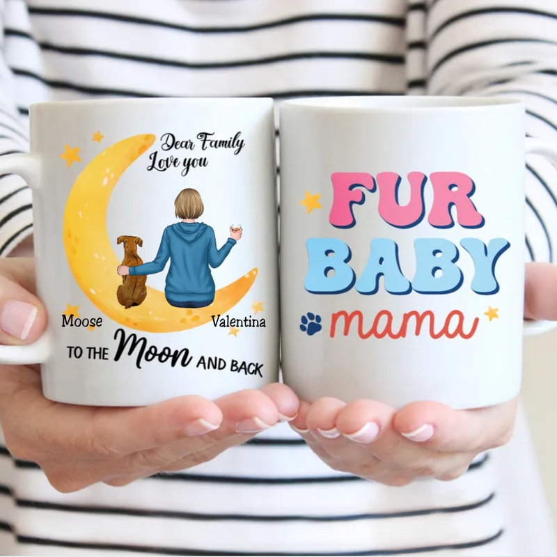 Dog Lovers - Fur Baby Mama - Personalized Mug (NN)