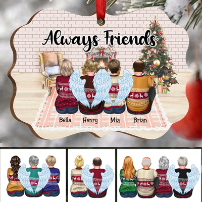Christmas Ornament - Always Friends - Personalized Acrylic Ornament - Makezbright Gifts