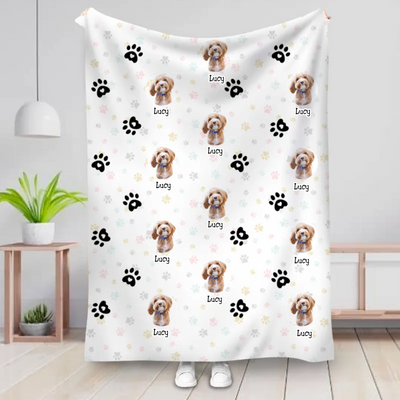 Dog Lovers - Upload Your Dog Photo - Personalized Blanket