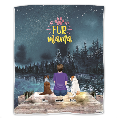 Dog Lovers - Fur Mama - Personalized Blanket - Makezbright Gifts