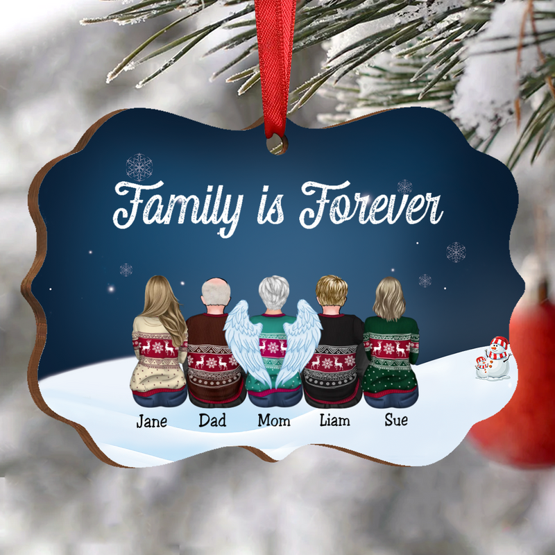 Family - Family Is Forever - Personalized Christmas Ornament - Makezbright Gifts