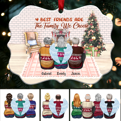 Best Friends Are the Family We Choose Gift Christmas - Personalized Christmas Ornament HA12 - Makezbright Gifts