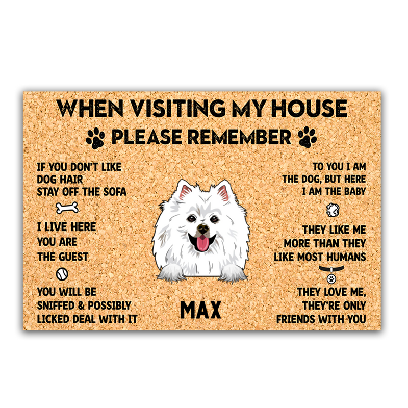 Dog Lovers - When Visit My House Please Remember - Personalized Doormat