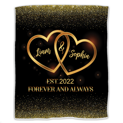 Couple - Forever And Always - Personalized Blanket