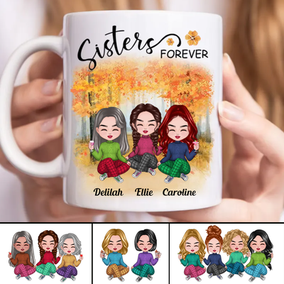 Sisters Forever - Personalized Mug - Makezbright Gifts
