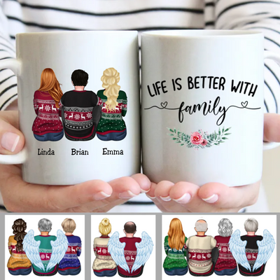 Personalized Mug - Life Is Better With Family - Gift For Brothers, Sisters
