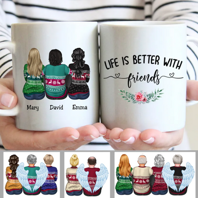 Personalized Mug - Life Is Better With Friends - Gift For Friends, Brothers, Sisters