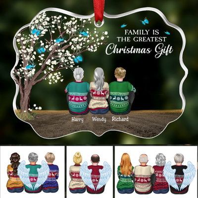 Family - Family Is The Greatest Christmas Gift - Personalized Transparent Ornament - Makezbright Gifts