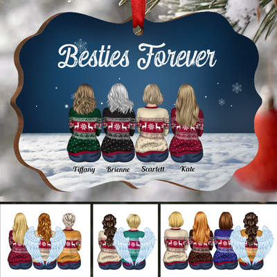 Besties - Besties Forever - Personalized Acrylic Ornament - Makezbright Gifts