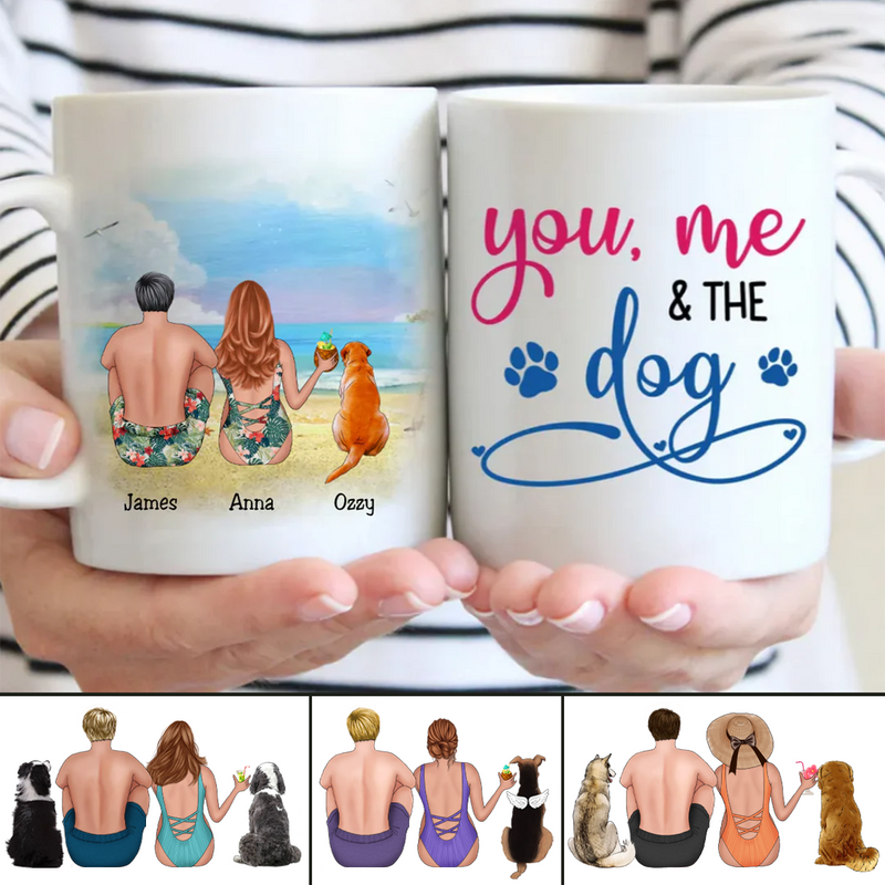 Couple & Dogs -  You, Me & The Dog - Personalized Mug