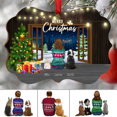 Dog Lovers - Merry Christmas - Personalized Acrylic Ornament - Makezbright Gifts