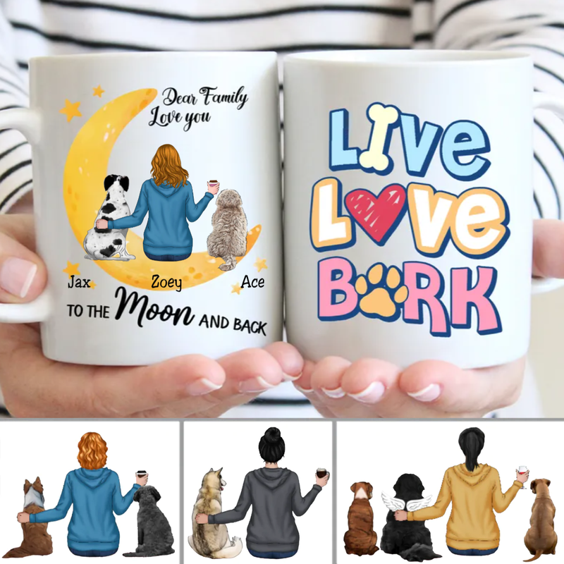 Dog Lovers - Live Love Bark - Personalized Mug (NN)