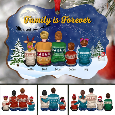 Family - Family Is Forever - Personalized Acrylic Ornament - Makezbright Gifts
