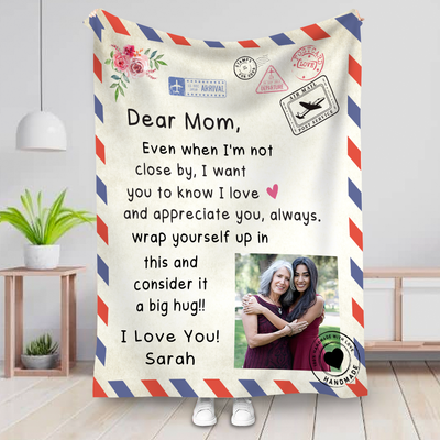 Mother - Mother's Day Blanket Dear Mom, I Love You  - Personalized Blanket