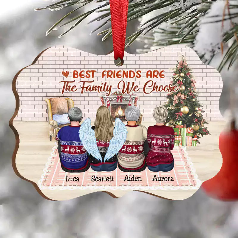 Family - Best Friends Are The Family We Choose - Personalized Christmas Ornament
