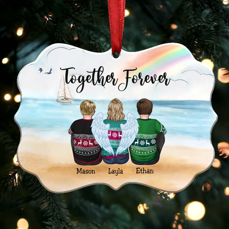 Custom Ornament - Together Forever - Personalized Christmas Ornament (S2L) - Makezbright Gifts