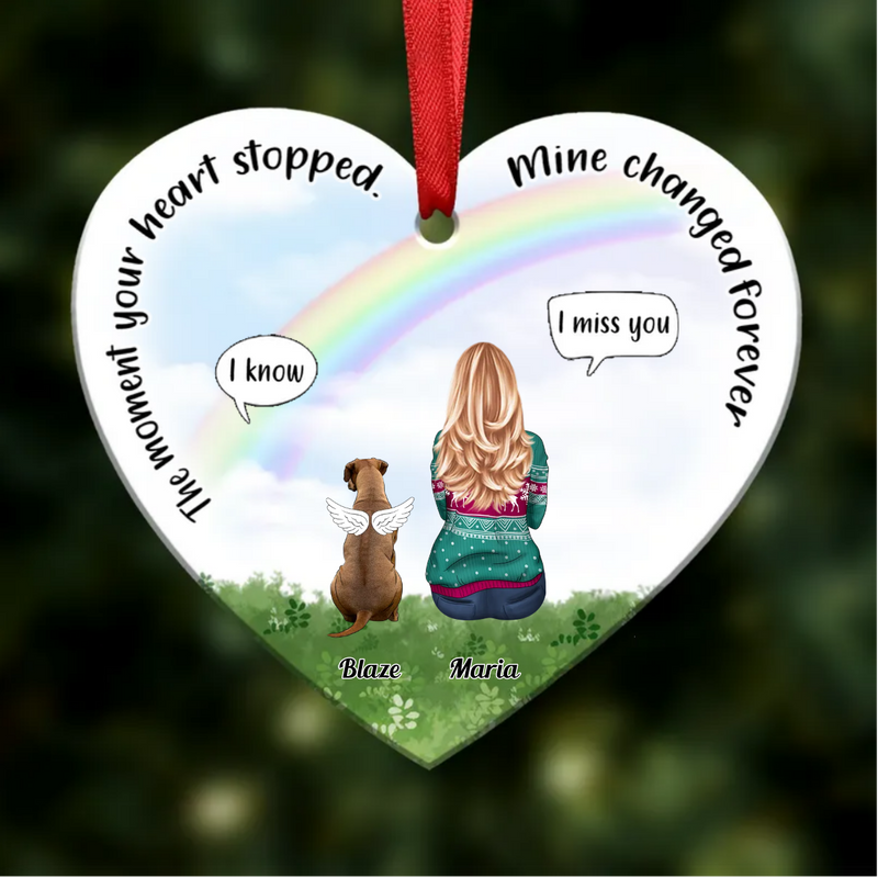 Dog Lover - The Moment Your Heart Stopped Dog - Personalized Ornament - Makezbright Gifts