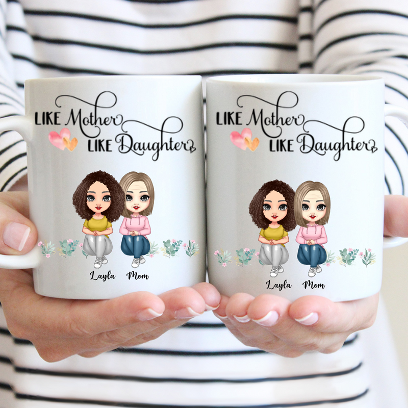 Mother - Like Mother Like Daughter - Personalized Mug (Flower)