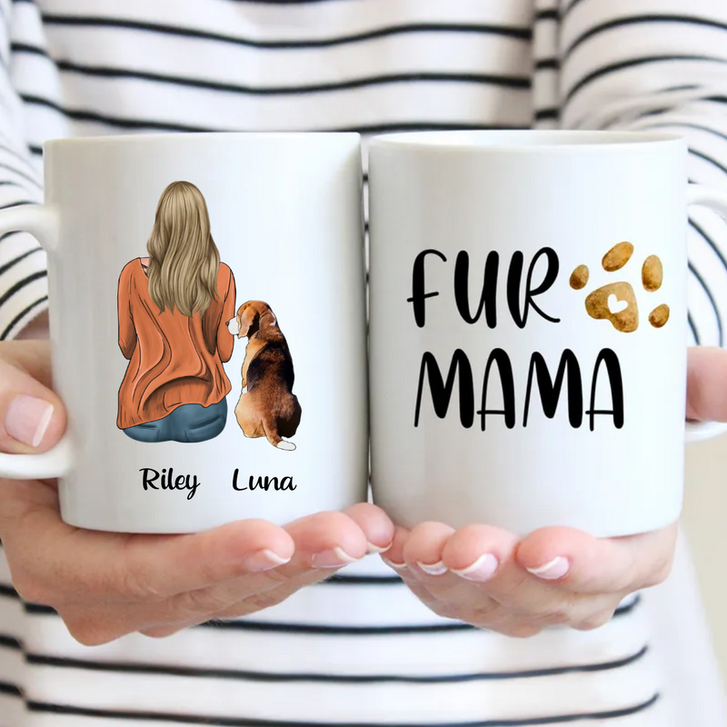 Dog Lovers - Fur Mama - Personalized Mug
