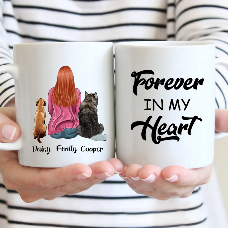 Dog Lovers - Forever In My Heart - Personalized Mug