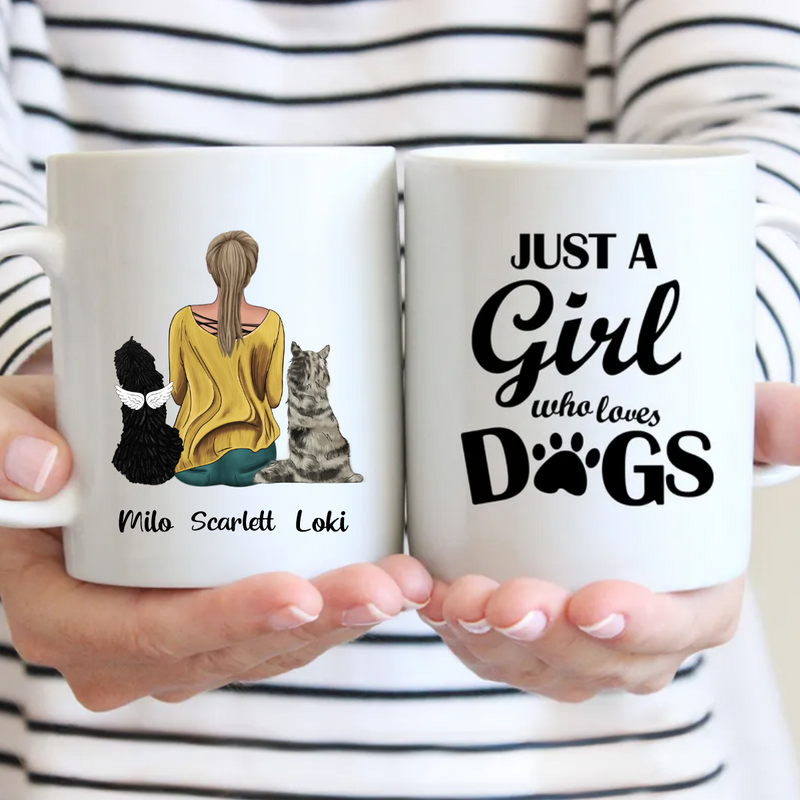 Dog Lovers - Just A Girl Who Loves Dogs - Personalized Mug