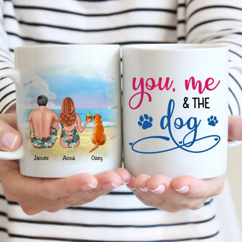 Couple & Dogs -  You, Me & The Dog - Personalized Mug