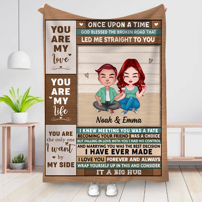 Couple - You Are My Love Once Upon A Time - Personalized Blanket