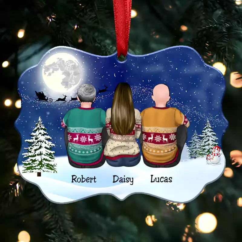 Personalized Christmas Ornament - Sisters & Brothers Gift Christmas Idea (blue)