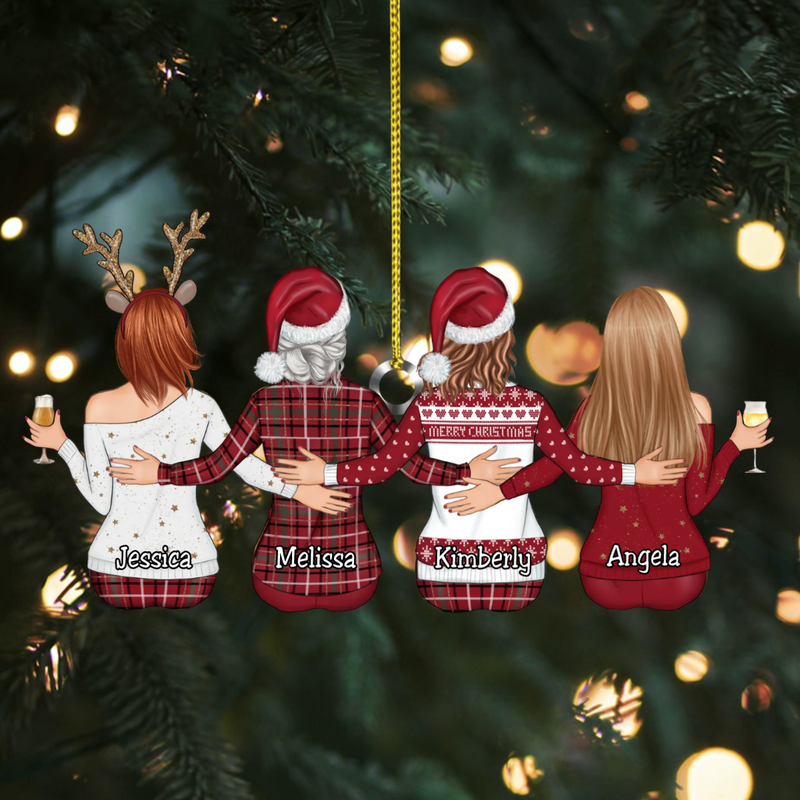 Christmas Decorations - Cut Shape Girls Christmas Ornament - Personalized Ornament