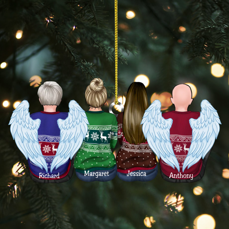 Christmas Decorations - Cut Shape Girls And Boys, Brothers And Sisters Christmas Ornament - Personalized Ornament - Makezbright Gifts