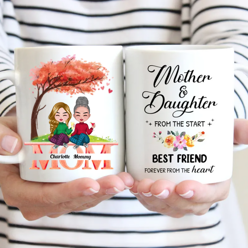 Family - Mother And Daughters From The Start, Best Friend Forever From The Heart - Personalized Mug (NM)