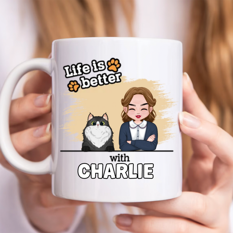 Pet Lovers - Life Is Better With - Personalized Mug