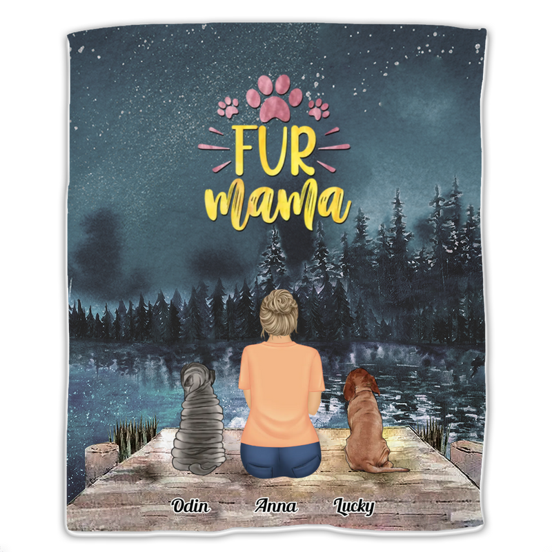 Dog Lovers - Fur Mama - Personalized Blanket