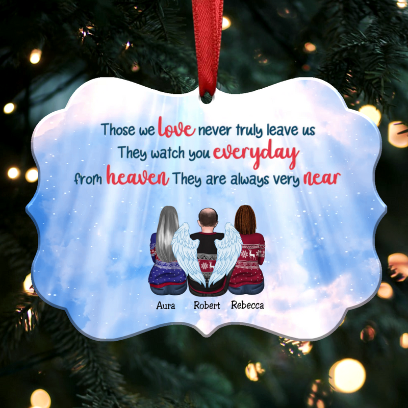 Those We Love Never Truly Leave Us - Personalized Christmas Ornament - Memorial Ornaments (Sky)