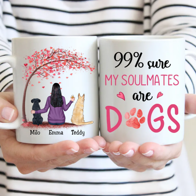 Dog Lovers - 99% Sure My Soulmate Is A Dog - Personalized Mug (Ver 2)
