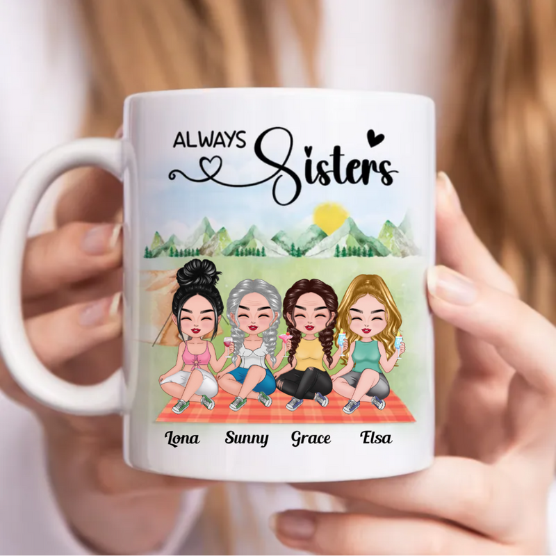 Sisters - Always Sisters - Personalized Mug (AA)