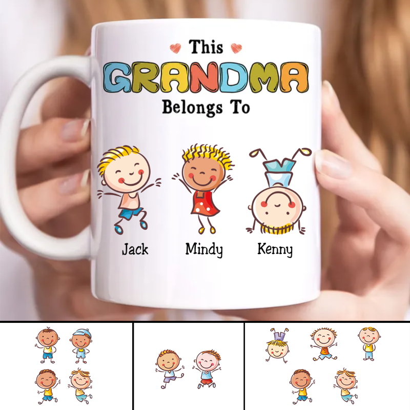 Family - This Grandma Belongs To - Personalized Mug (QA)