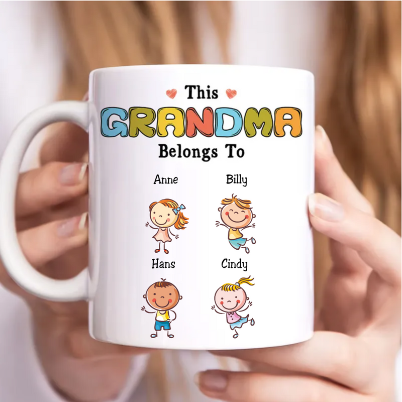 Family - This Grandma Belongs To - Personalized Mug (QA)