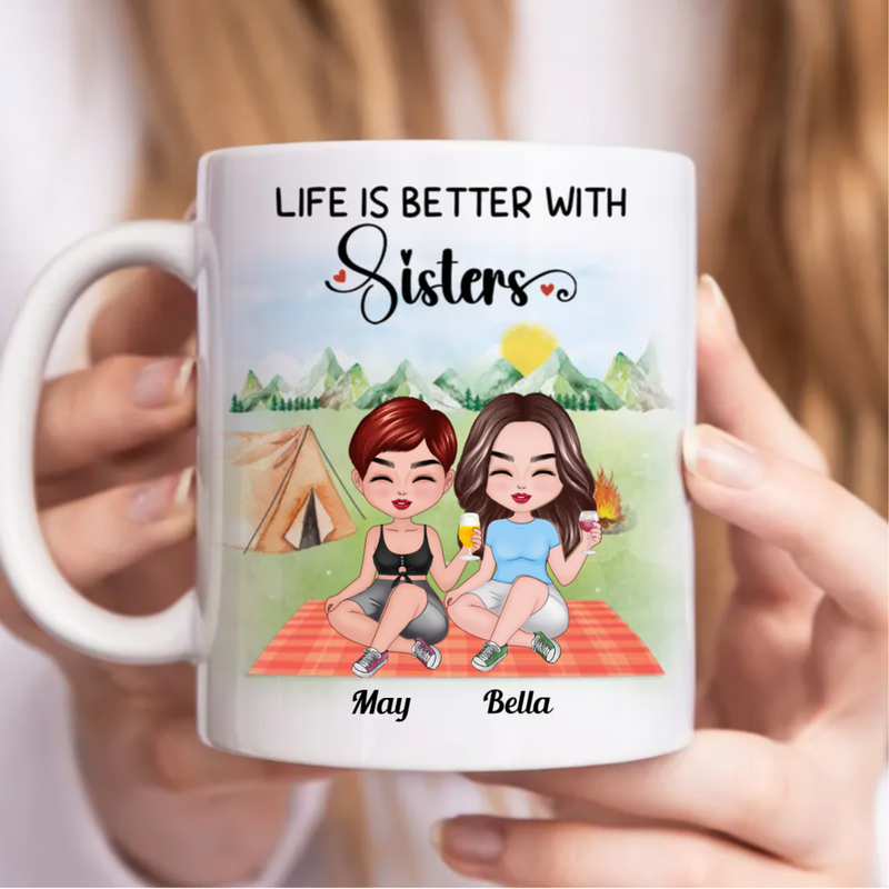 Sisters - Life Is Better With Sisters - Personalized Mug (AA)